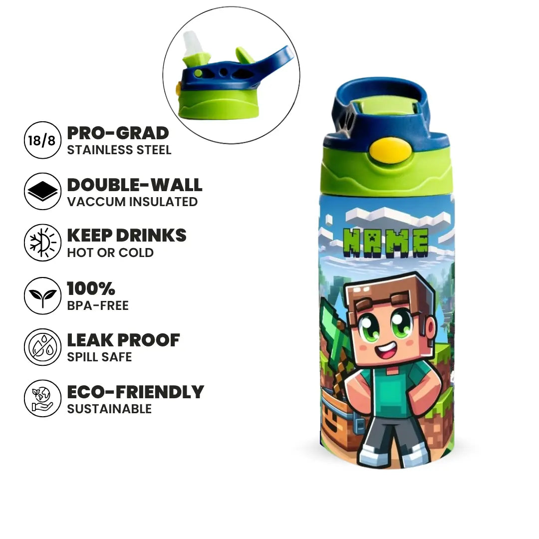 Minecraft Green Bottle 350 & 500ML Fann Bliss