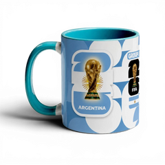 Shop the Argentina World Cup Mug – 320ml by Fann Bliss. A glossy full-wrap ceramic mug with a bold Argentina football fan design, perfect for match days and gifts.