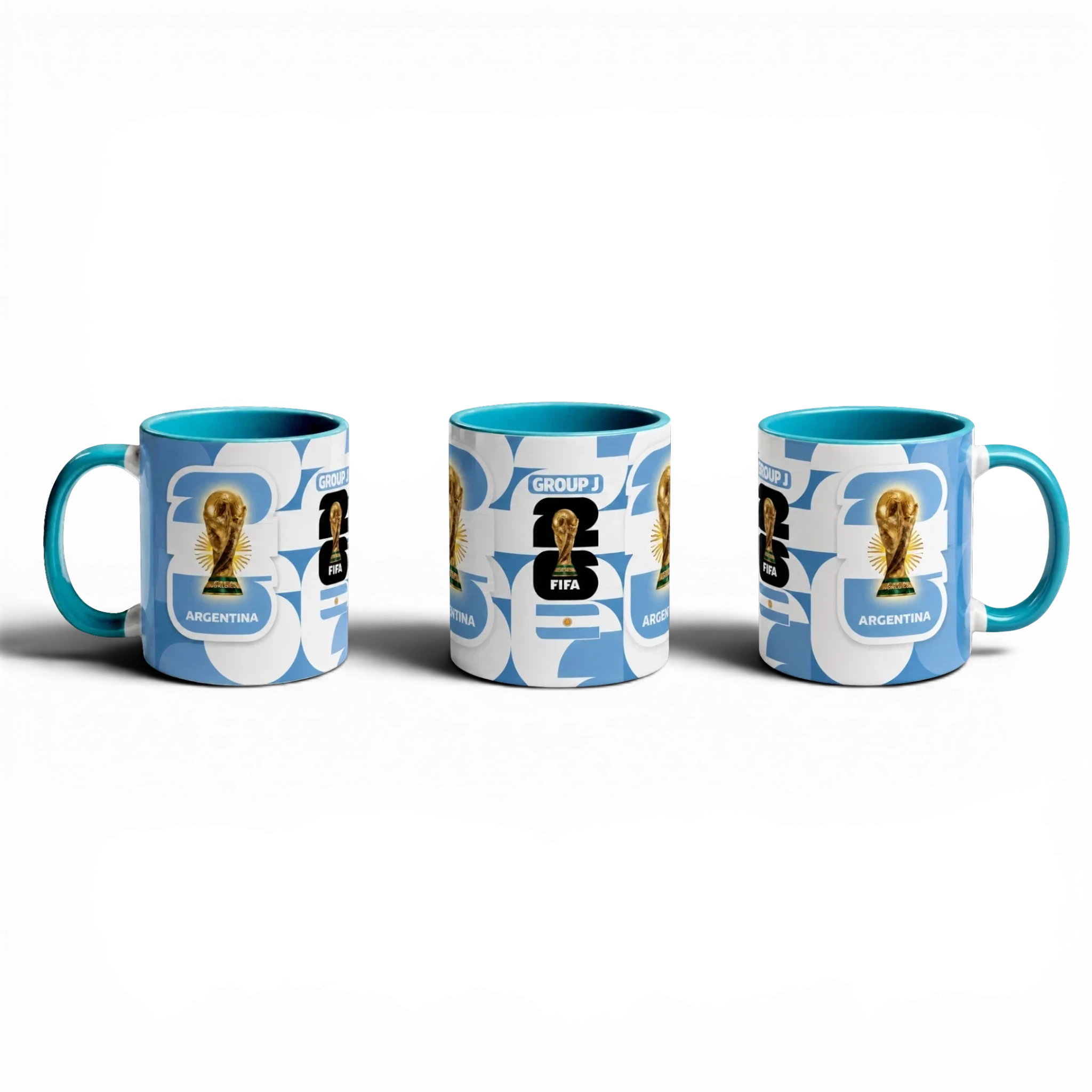Shop the Argentina World Cup Mug – 320ml by Fann Bliss. A glossy full-wrap ceramic mug with a bold Argentina football fan design, perfect for match days and gifts.