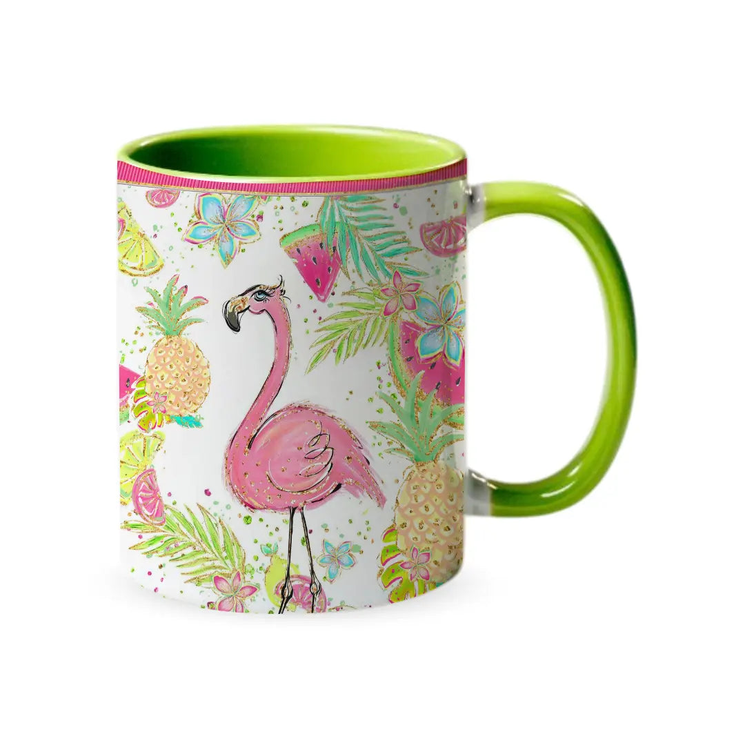 Flamingo Splash 320ml Ceramic Mug Fann Bliss