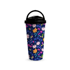 Midnight Garden 480ml Tumbler with Handle Lid Fann Bliss