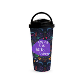Dark Flourish 480ml Tumbler with Handle Lid