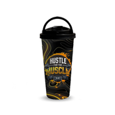 Hustle for the Muscle 480ml Tumbler with Handle Lid