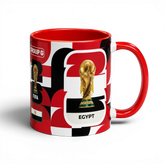 Shop the Egypt World Cup Mug – 320ml by Fann Bliss. A glossy full-wrap ceramic mug with a bold Egypt football fan design, perfect for match days and gifts.