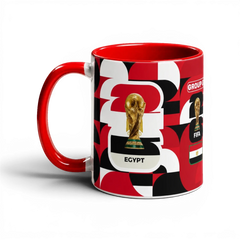 Shop the Egypt World Cup Mug – 320ml by Fann Bliss. A glossy full-wrap ceramic mug with a bold Egypt football fan design, perfect for match days and gifts.