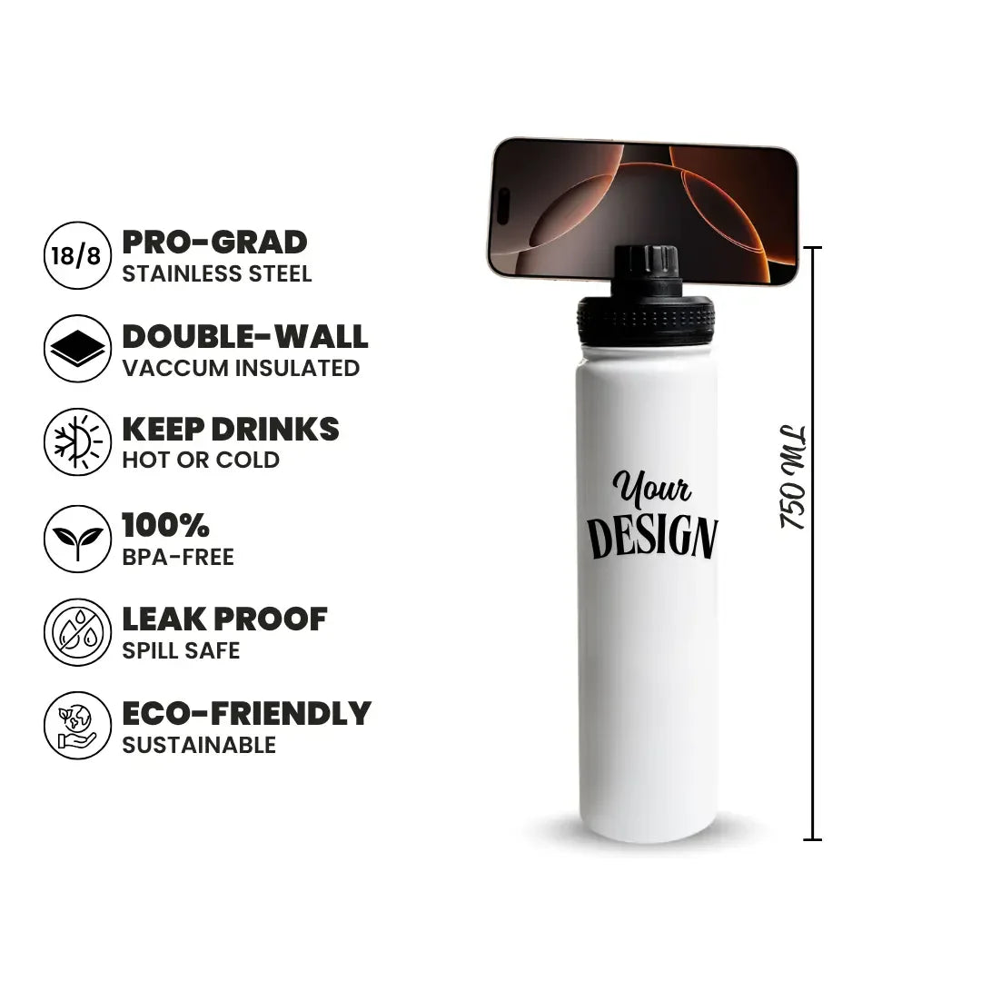 Custom 750ml MagSafe Water Bottle Fann Bliss