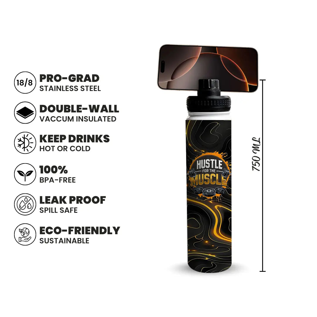 Hustle for the Muscle 750ml Bottle with MagSafe Lid Fann Bliss