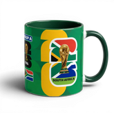 Fann Bliss 2026 FIFA World Cup South Africa ceramic mug with trophy graphic and green finish