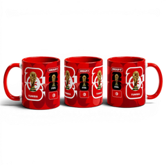 Fann Bliss Tunisia FIFA World Cup 2026 commemorative red ceramic mug with trophy and flag details.
