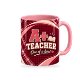 A Plus Teacher Mug – 320ml — right view on a transparent background