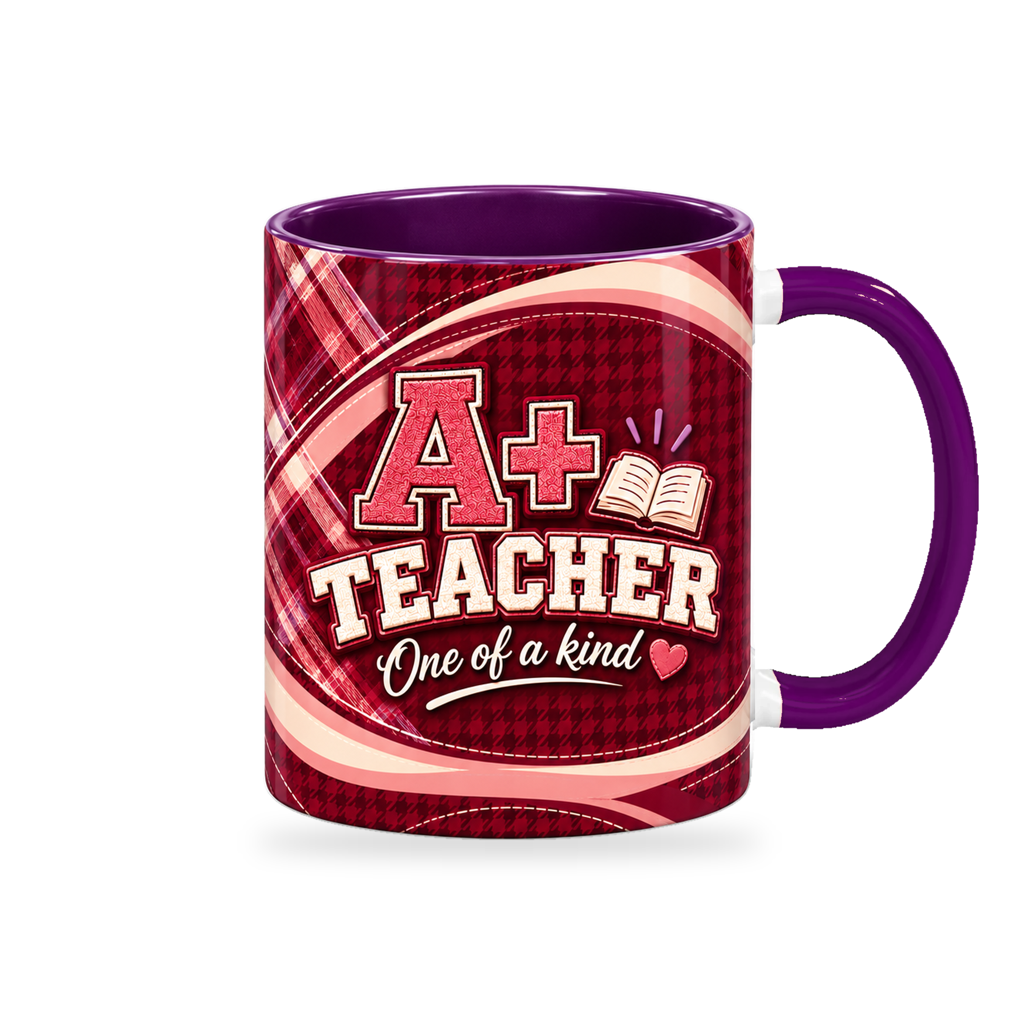 A Plus Teacher Mug – 320ml — right view on a transparent background