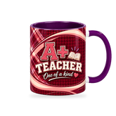 A Plus Teacher Mug – 320ml — right view on a transparent background