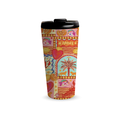 Amore 480ml Tumbler by Fann Bliss — closed black lid view