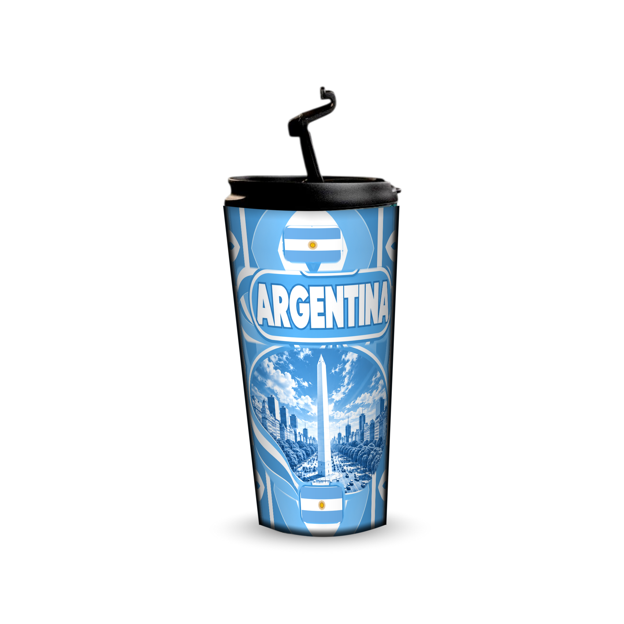 Argentina 480ml tumbler with reusable straw