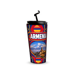 Armenia 480ml tumbler with reusable straw