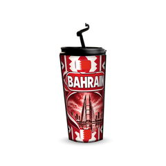 Bahrain 480ml tumbler with reusable straw