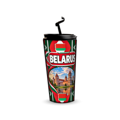 Belarus 480ml tumbler with reusable straw