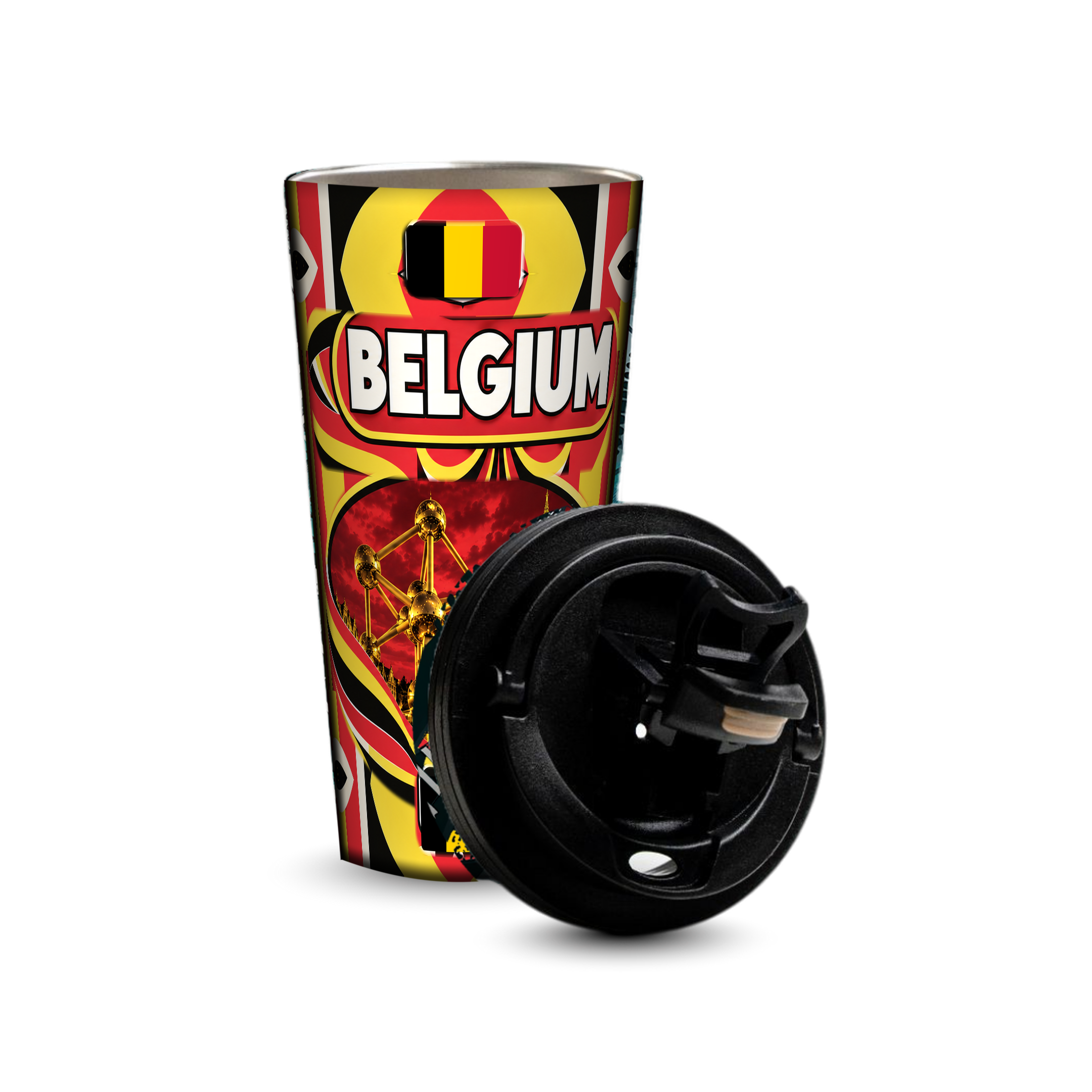 Belgium 480ml tumbler with removable leak-proof lid