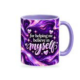 Believe In Me Mug – 320ml — right view on a transparent background
