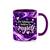 Believe In Me Mug – 320ml — right view on a transparent background