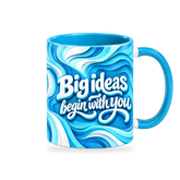 Big Ideas Mug – 320ml — right view on a transparent background
