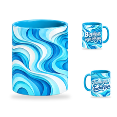 Big Ideas Mug – 320ml, Light Blue ceramic mug, centre-pattern of the Teacher’s Day artwork