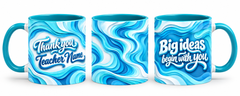 Big Ideas Mug – 320ml, teal ceramic mug, full-wrap overview