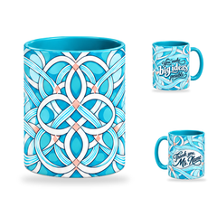 Big Possibilities Mug – 320ml, Teal ceramic mug, centre-pattern of the Teacher’s Day artwork