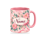 Blush Rose Gratitude Teacher Mug – 320ml — right view on a transparent background