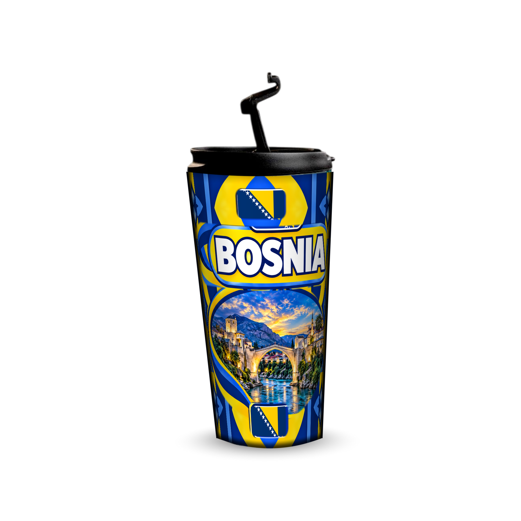 Bosnia 480ml tumbler with reusable straw