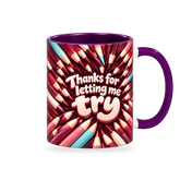 Brilliant Discoveries Mug – 320ml — right view on a transparent background