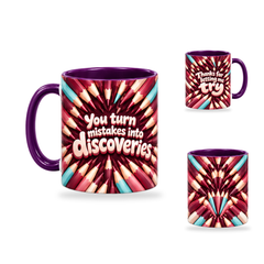 Brilliant Discoveries Mug – 320ml, Purple ceramic mug, opposite-side of the Teacher’s Day artwork