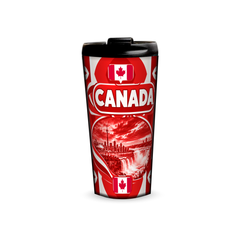 Canada 480ml tumbler front view with country design