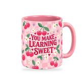 Cherry Sweet Teacher Mug – 320ml — right view on a transparent background
