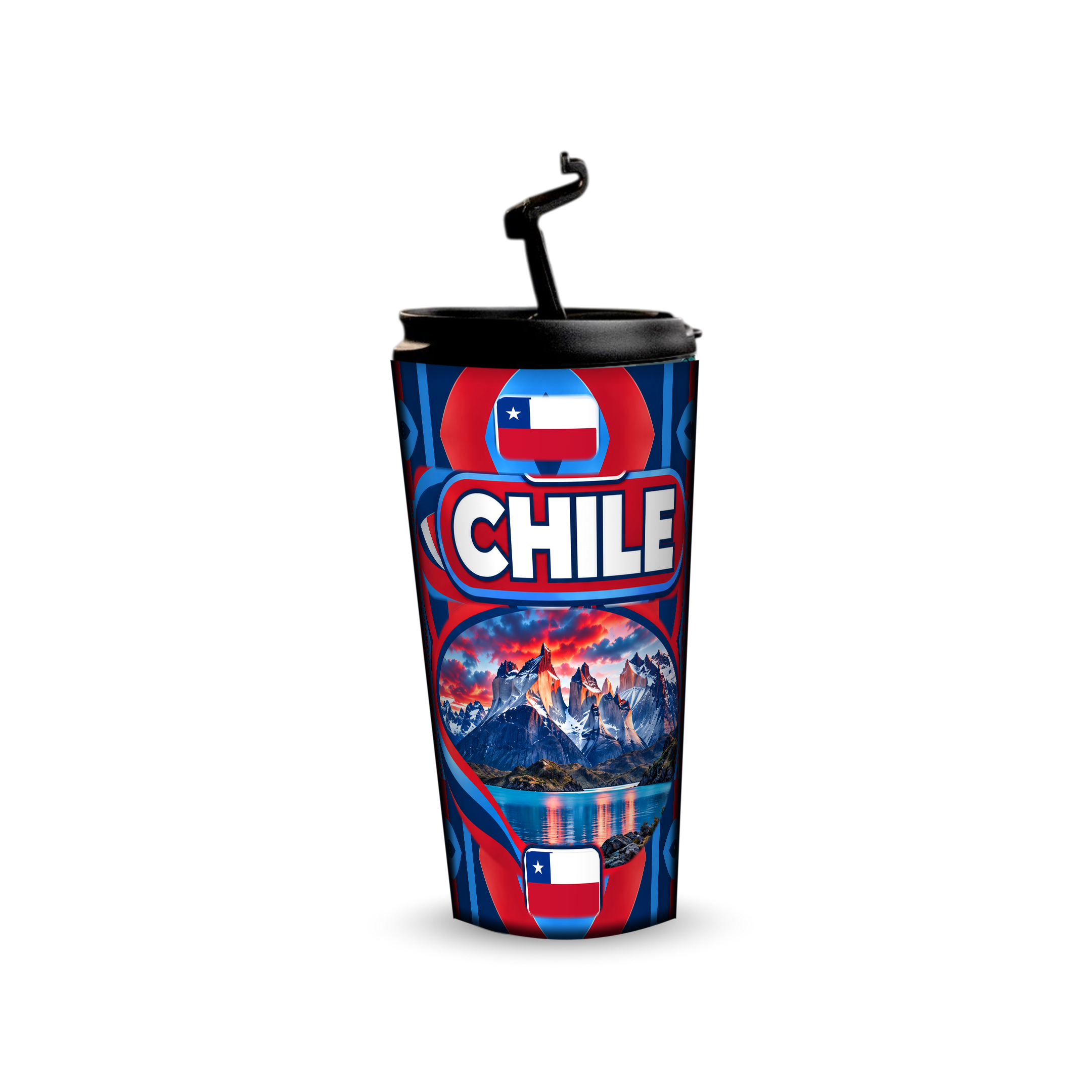 Chile 480ml tumbler with reusable straw