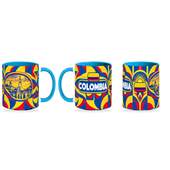 Colombia Mug – 320ml — three matching angles together on white with a soft shadow