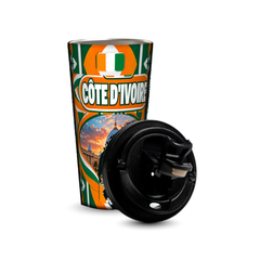 Côte d’Ivoire 480ml tumbler with removable leak-proof lid
