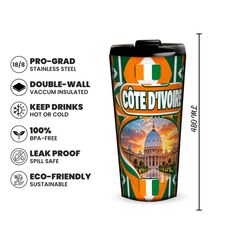 Côte d’Ivoire 480ml insulated tumbler features and size