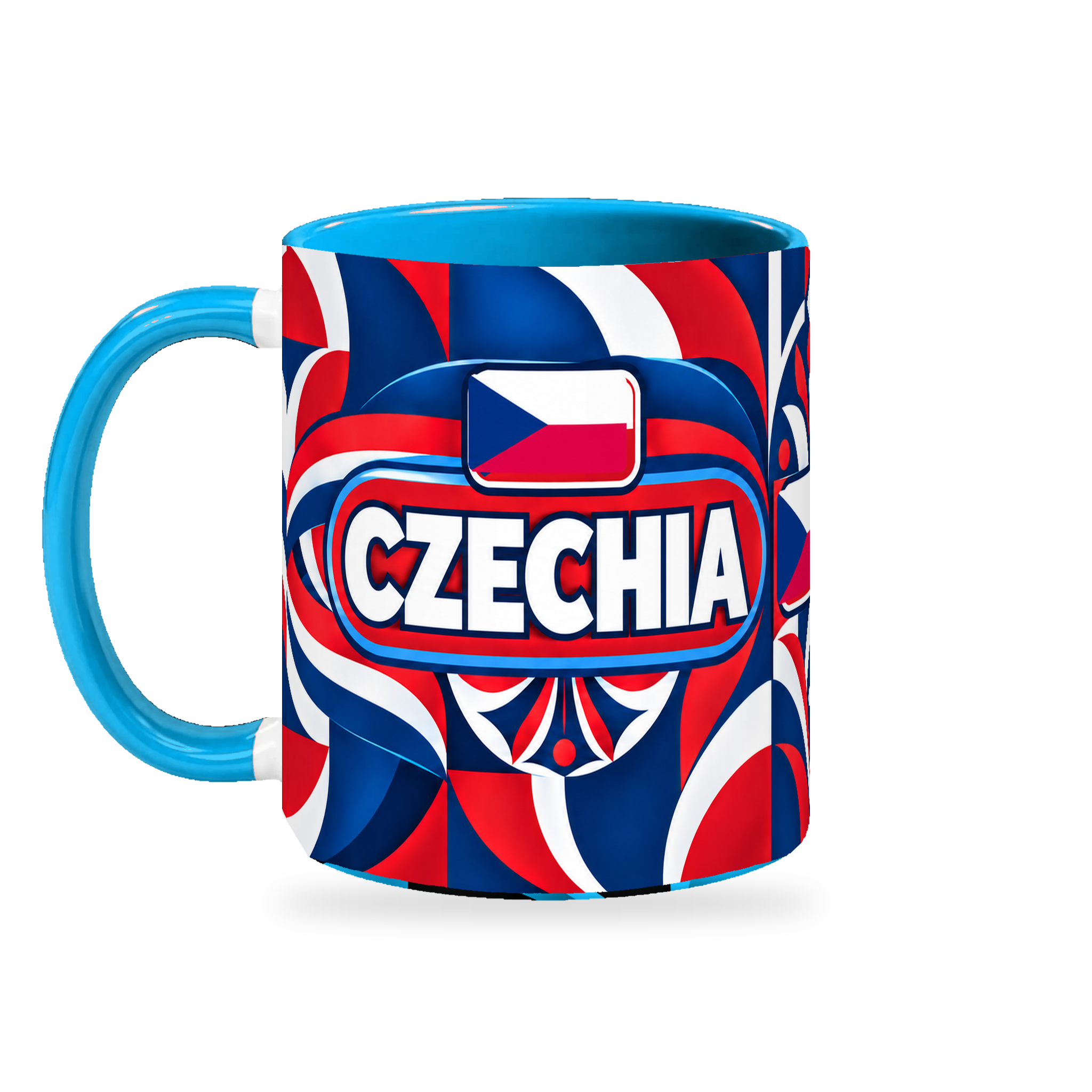 Czechia Mug – 320ml — left-handle view on white with a soft shadow