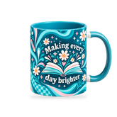 Daily Inspiration Mug – 320ml — right view on a transparent background