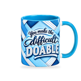Difference Maker Mug – 320ml — right view on a transparent background