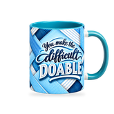 Difference Maker Mug – 320ml — right view on a transparent background