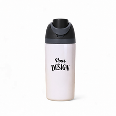 Black | 500ML | Custom FreeSip water bottle - front view