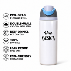 Grey-Blue | 720ML | Custom FreeSip water bottle - benefits