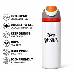 Grey-Red | 720ML | Custom FreeSip water bottle - benefits