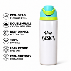 Light Blue-Yellow | 720ML | Custom FreeSip water bottle - benefits