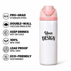 Pink-Pink | 720ML | Custom FreeSip water bottle - benefits
