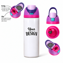 Purple-Blue | 720ML | Custom FreeSip water bottle - detail