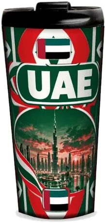 UAE 480ml tumbler cutout on transparent background