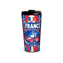 France 480ml tumbler front view with country design